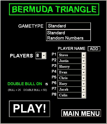 BT options screen shot