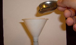 Picture of powder being loaded